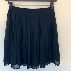 Black Pleated Mini Skirt